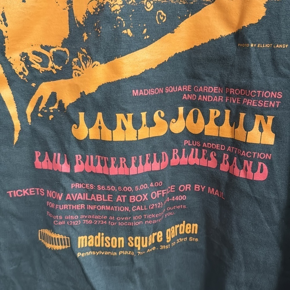Janis Joplin 12/19/69 Madison Square Garden t-shirt Size Medium love this!!!! - Picture 3 of 9